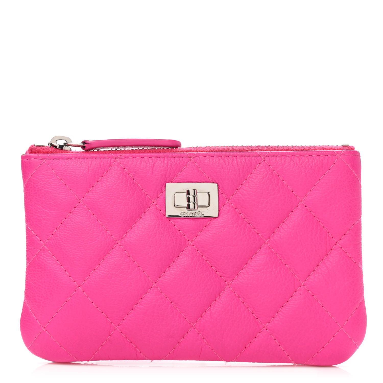 Chanel Goatskin Quilted Small Reissue Cosmetic Case Pink 1 of 8