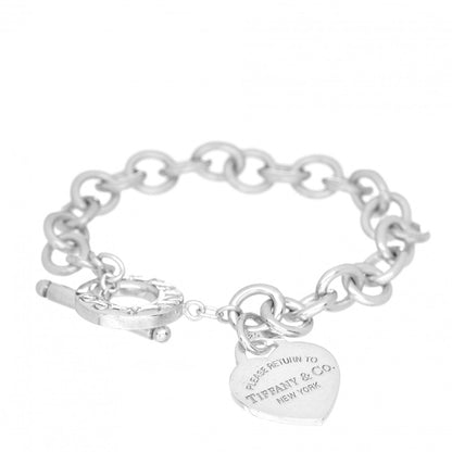 Tiffany Sterling Silver Return to Tiffany Heart Tag Toggle Bracelet 1 of 4