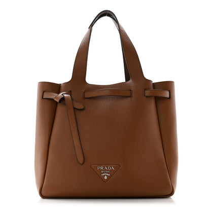 Prada Vitello Daino Soft Dynamique Tote Cognac Cocco 1 of 11