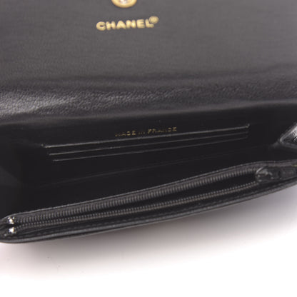 Chanel Goatskin CC Compact Flap Wallet Black 5 of 10