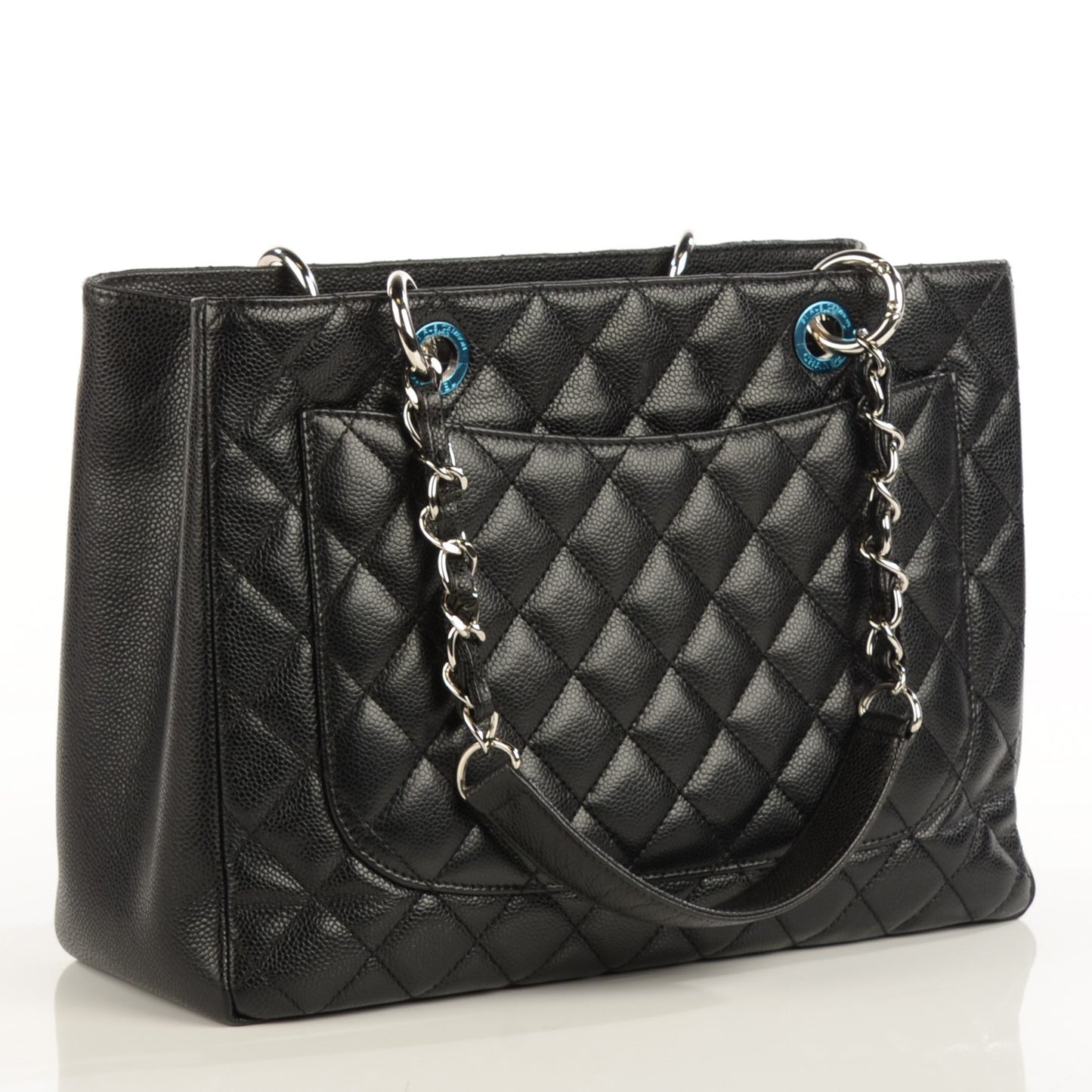 Caviar Quilted Grand Shopping Tote GST Black
