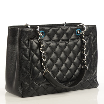 Chanel Caviar Quilted Grand Shopping Tote GST Black 3 of 8
