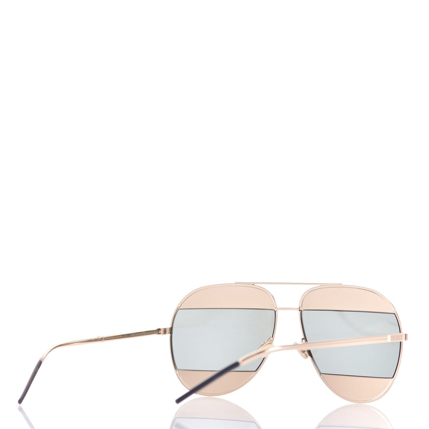 Split 1 Aviator Sunglasses Gold Silver