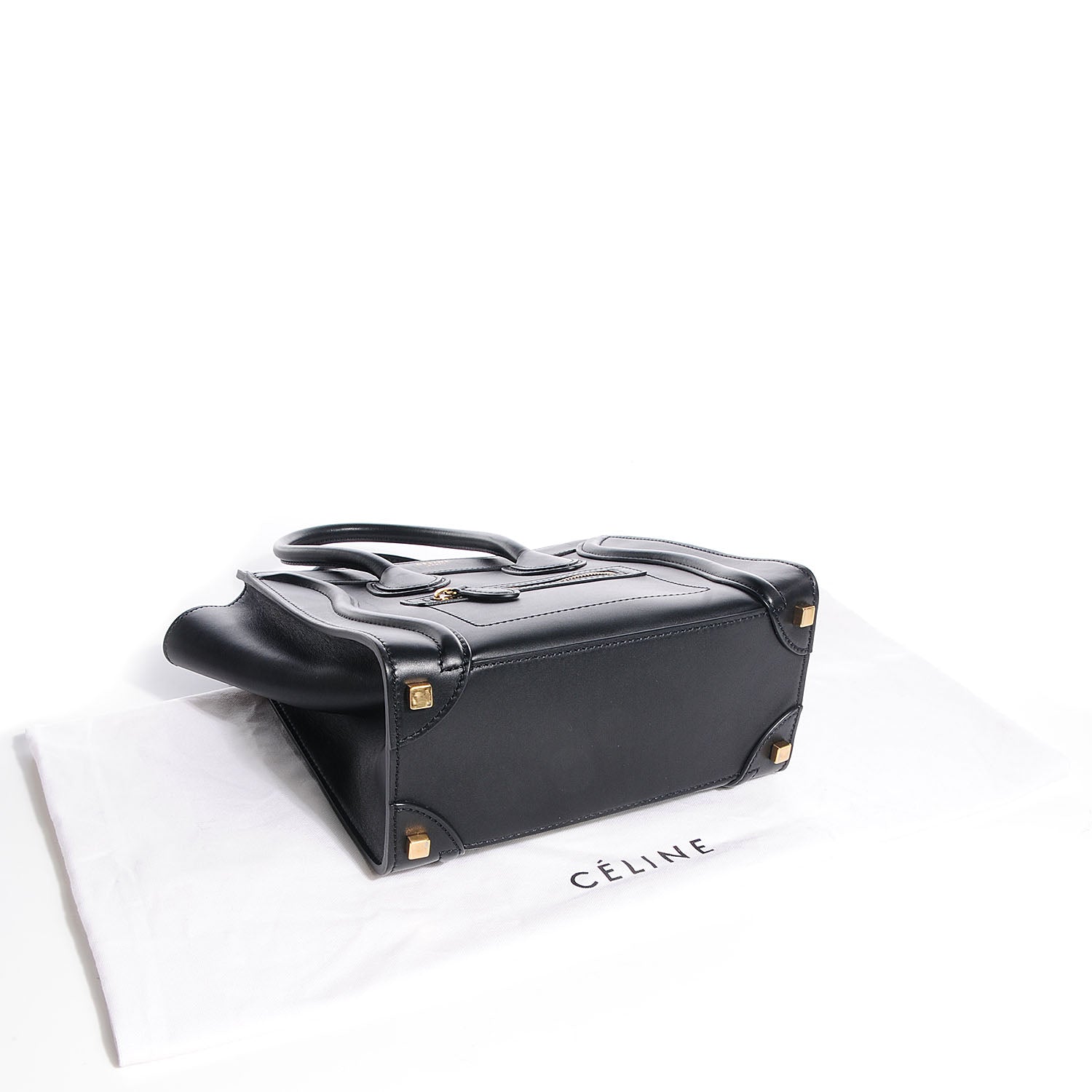 Celine Smooth Calfskin Micro Luggage Black 4 of 7