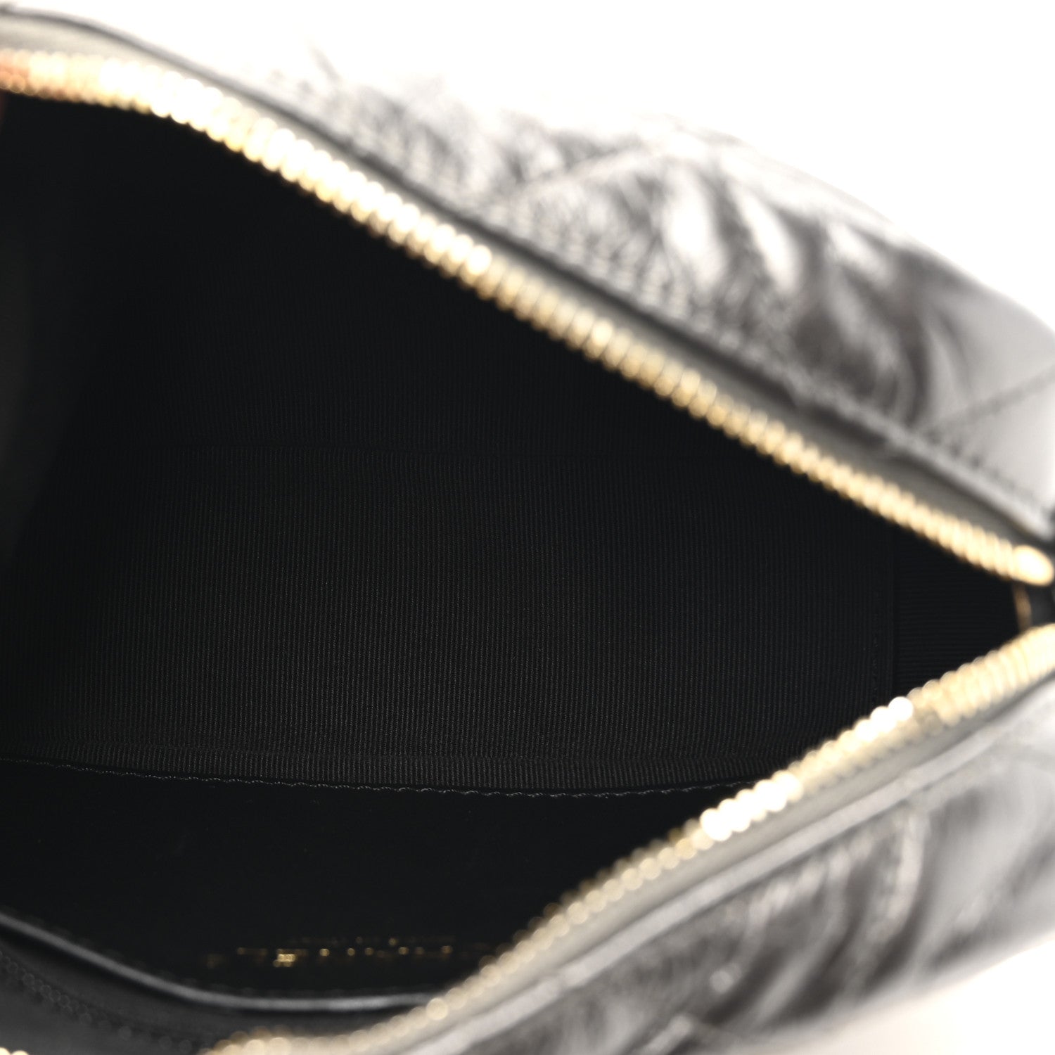 Chanel Metallic Calfskin Pearl Quilted CC Mini Camera Case Ruthenium 5 of 11