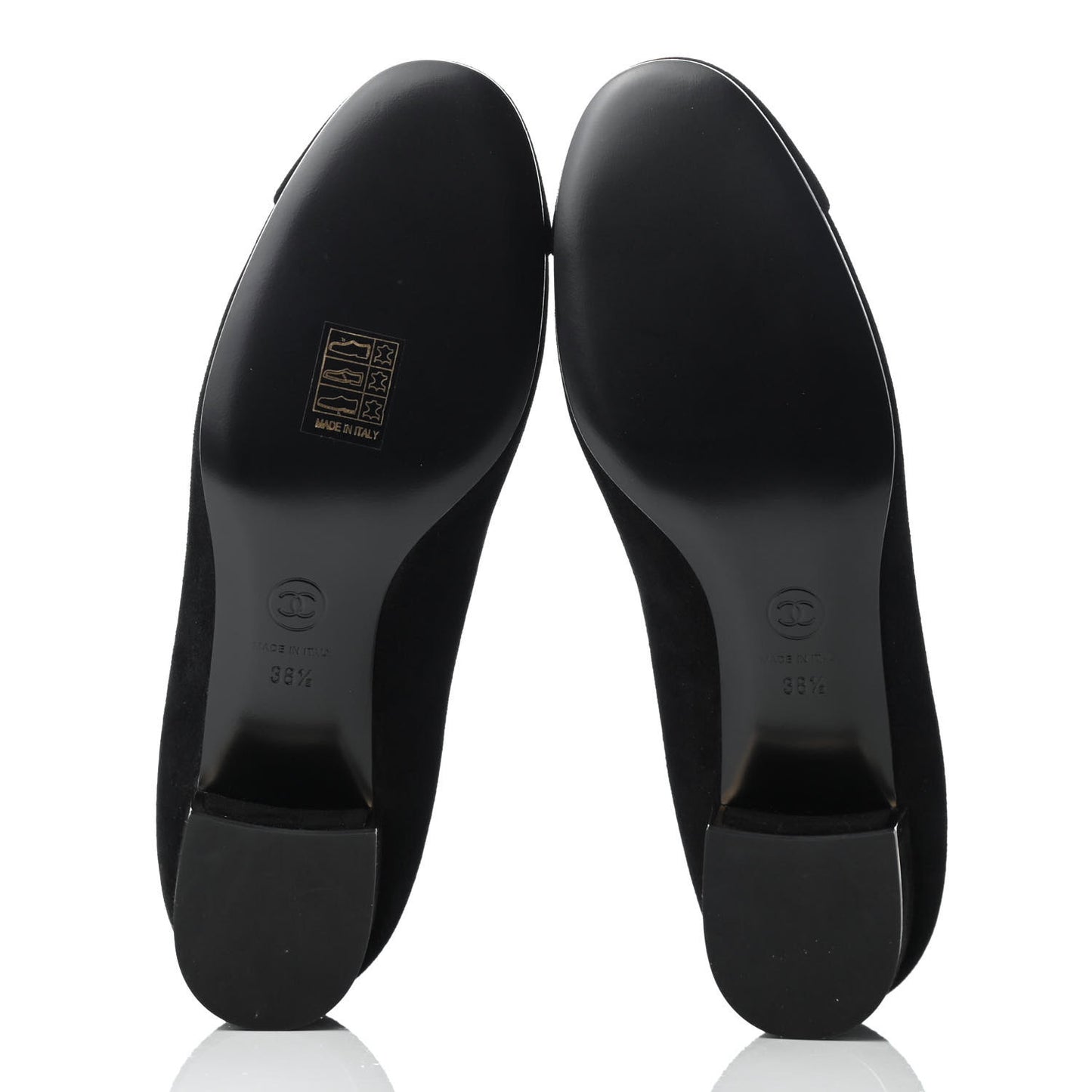 Suede CC Cap Toe Pumps 38.5 Black