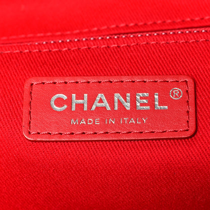 Chanel Canvas Large Double Face Shopping Tote Red 6 of 10