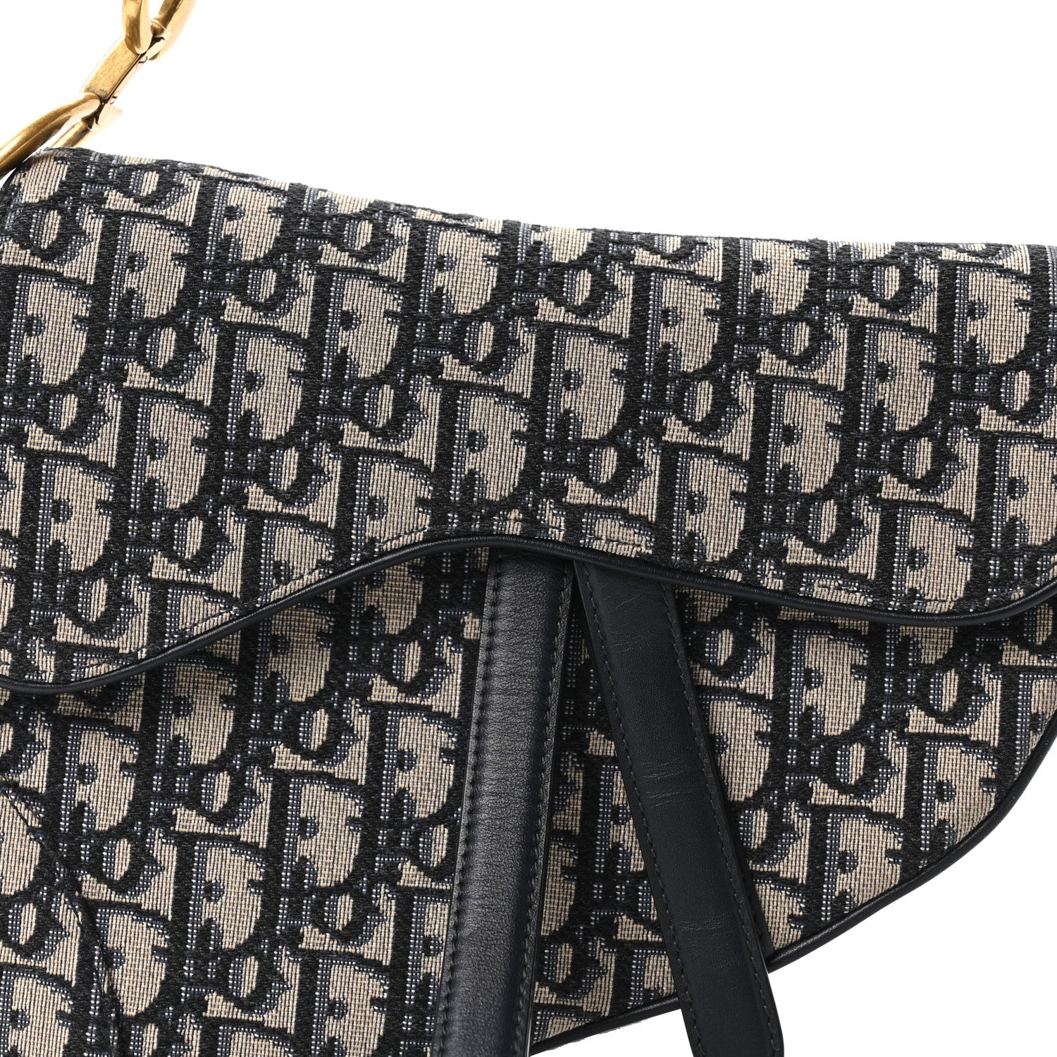 Christian Dior Oblique Saddle Bag Blue 8 of 10