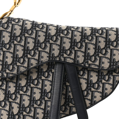 Christian Dior Oblique Saddle Bag Blue 8 of 10
