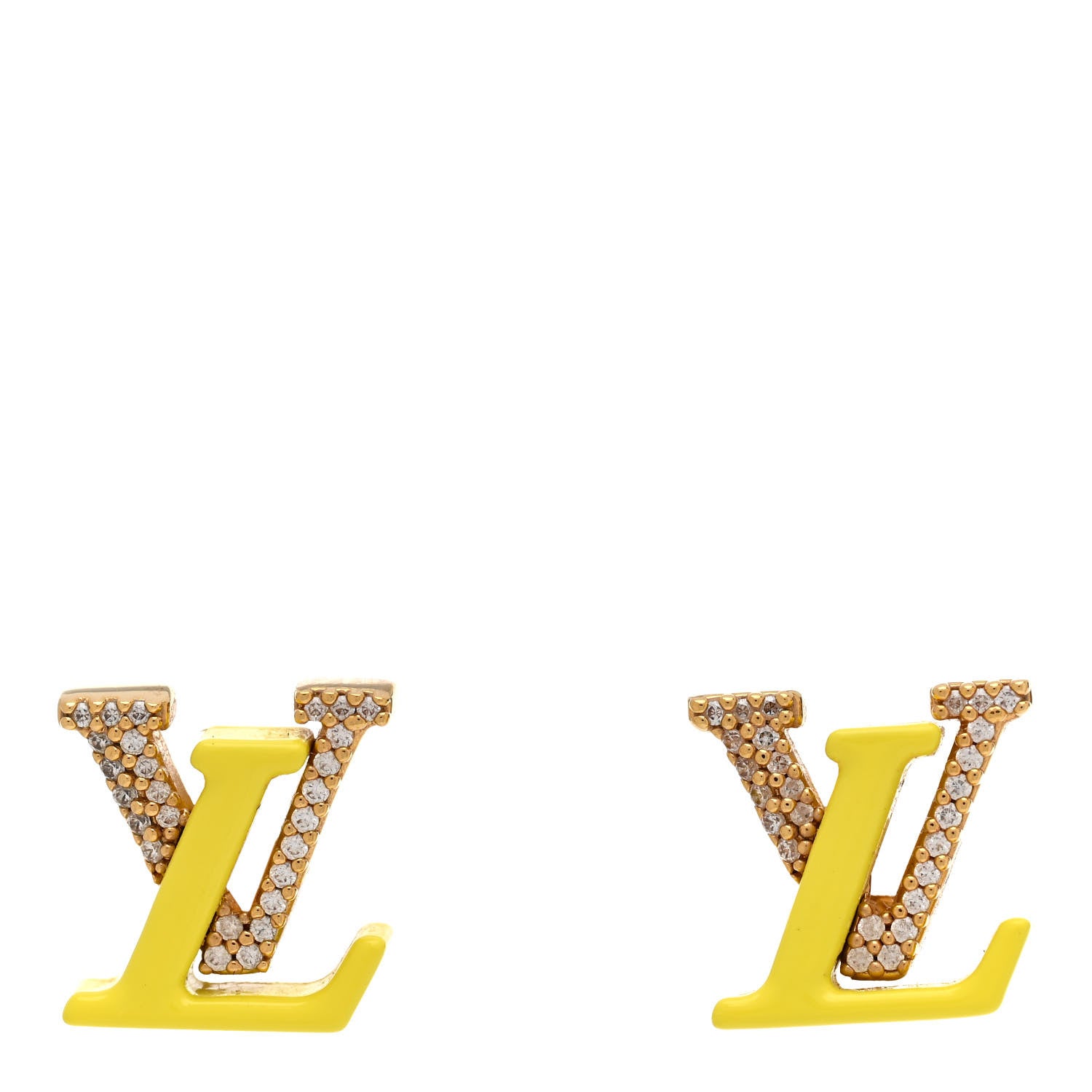 Louis Vuitton Crystal LV Iconic Sweety Earrings Yellow 1 of 5