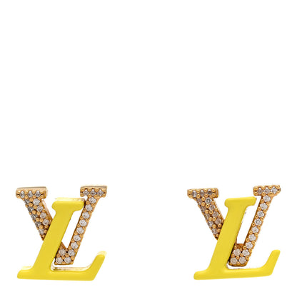Louis Vuitton Crystal LV Iconic Sweety Earrings Yellow 1 of 5