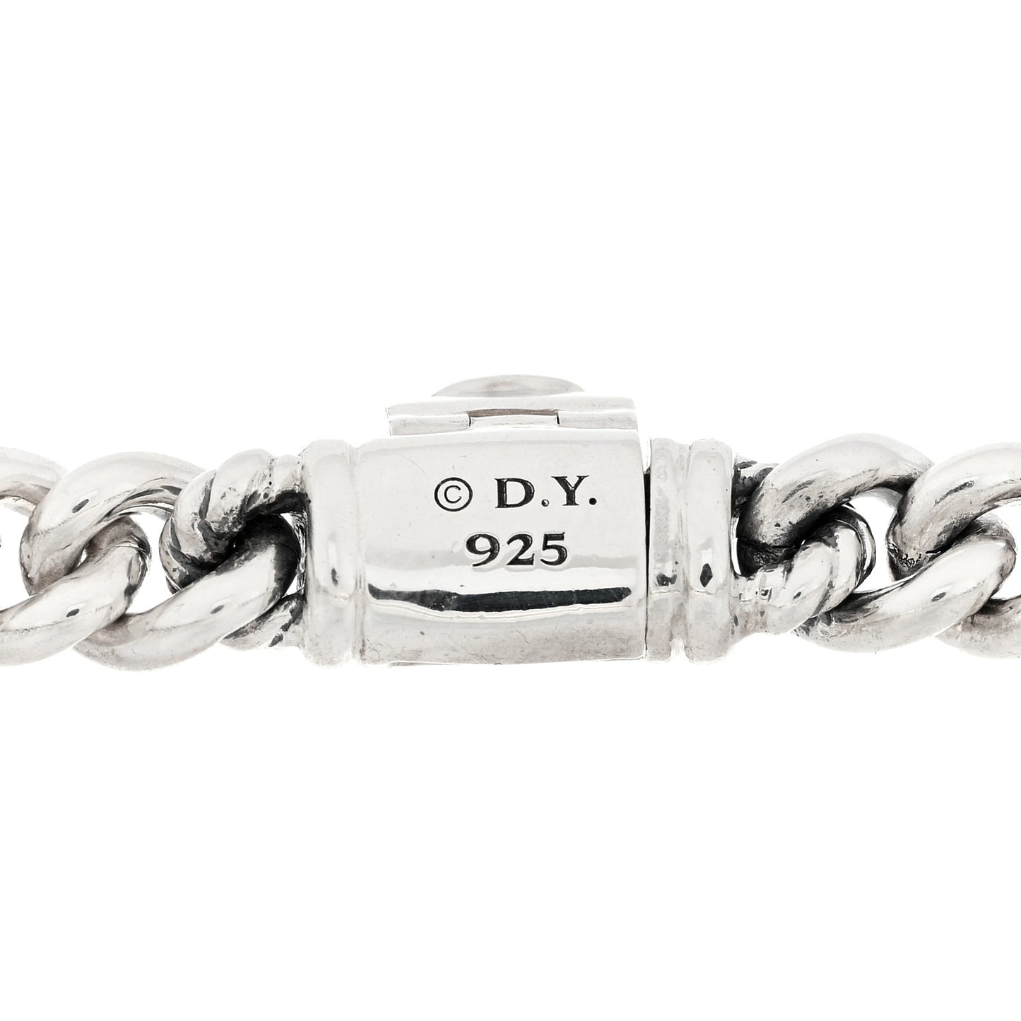 Sterling Silver Diamond 7mm Petite Pave Curb Link ID Bracelet