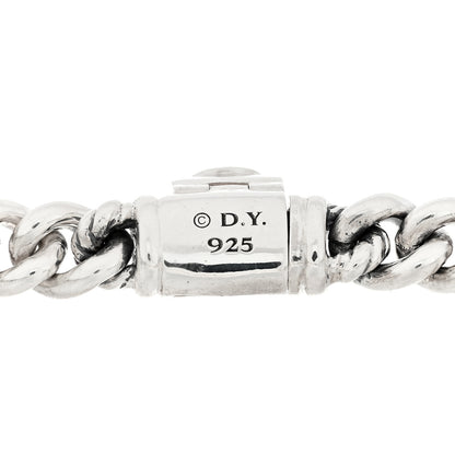 David Yurman Sterling Silver Diamond 7mm Petite Pave Curb Link ID Bracelet 3 of 3