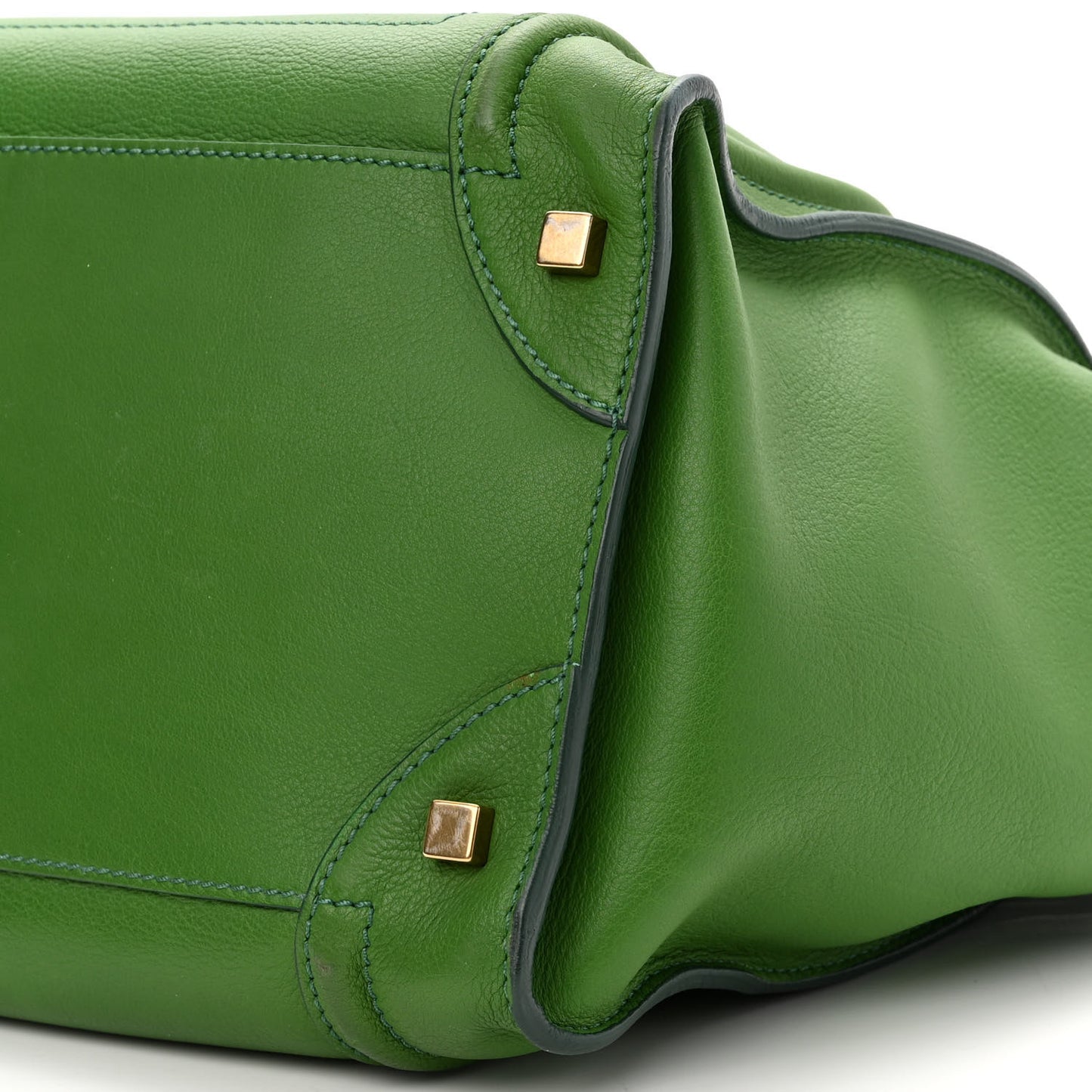 Supple Calfskin Medium Phantom Luggage Green
