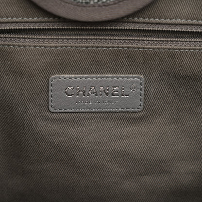 Chanel Woven Straw Raffia Large Deauville Tote Grey 6 of 10