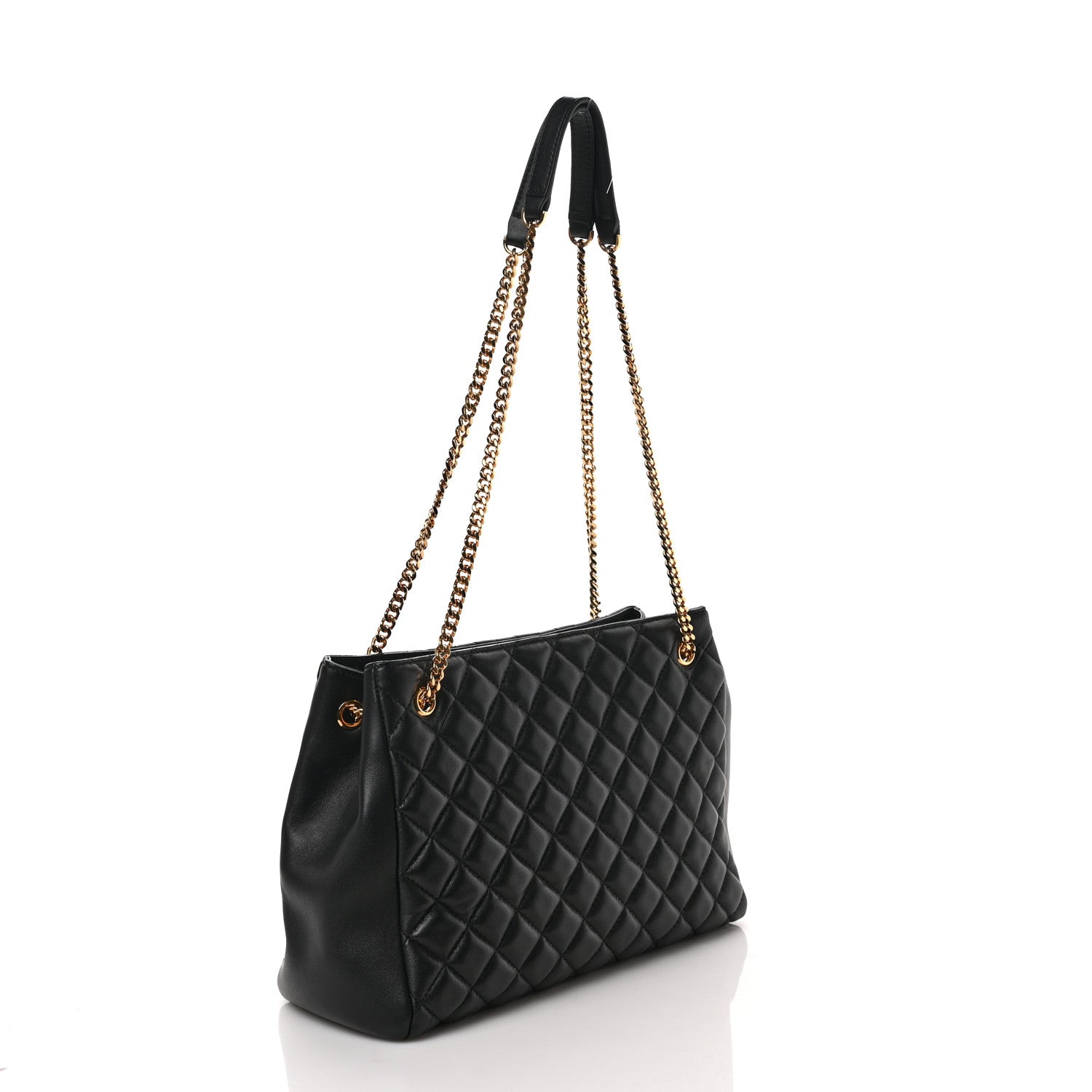 Versace Nappa Quilted Medusa Chain Shoulder Bag Black 4 of 9
