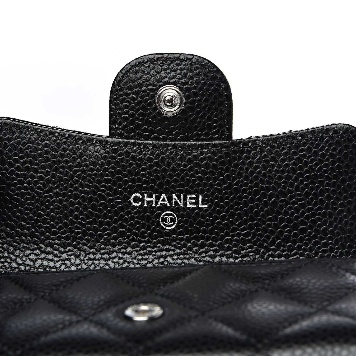 Chanel Caviar Quilted Flap Card Holder Wallet Black 6 of 9
