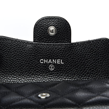 Chanel Caviar Quilted Flap Card Holder Wallet Black 6 of 9