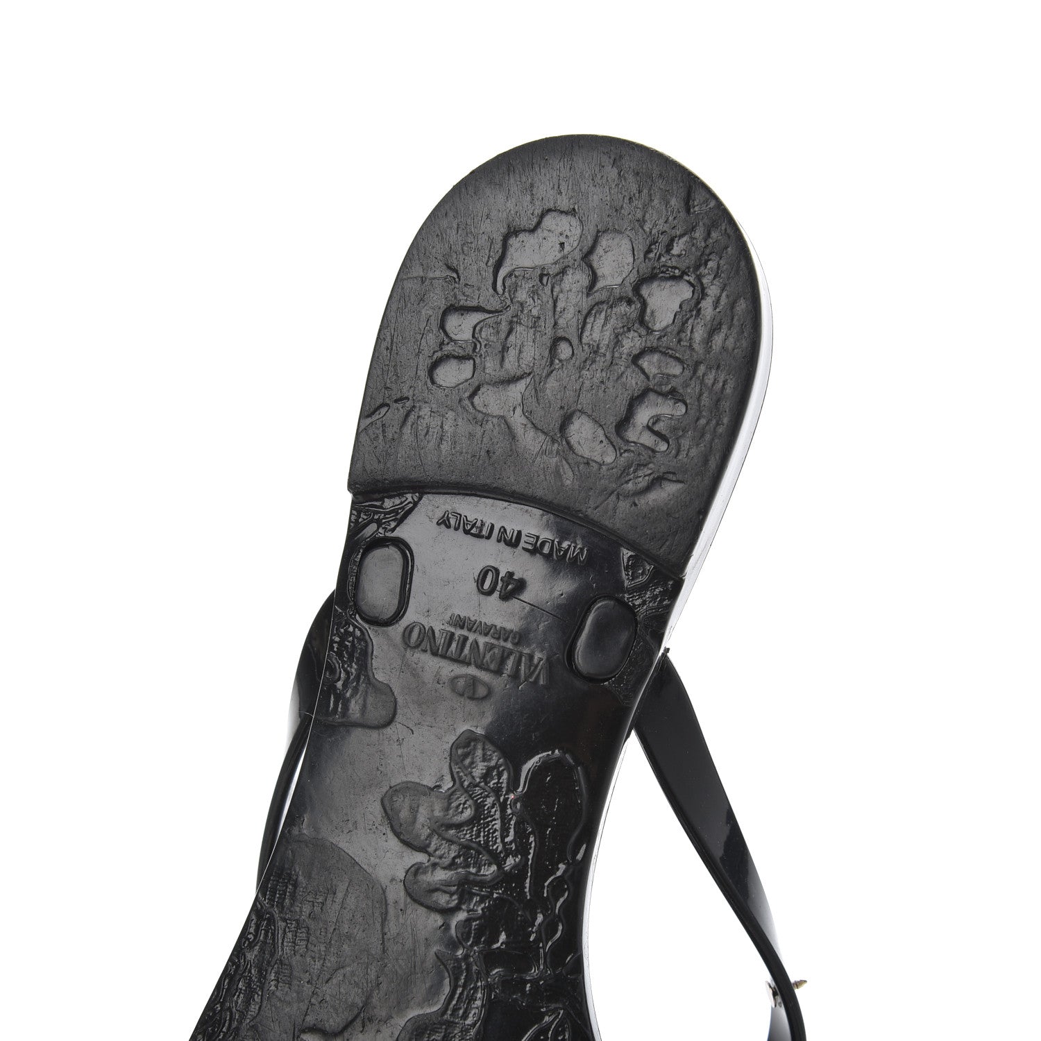 Valentino Garavani PVC Jelly Rockstud Bow Thong Sandals 40 Black 13 of 18