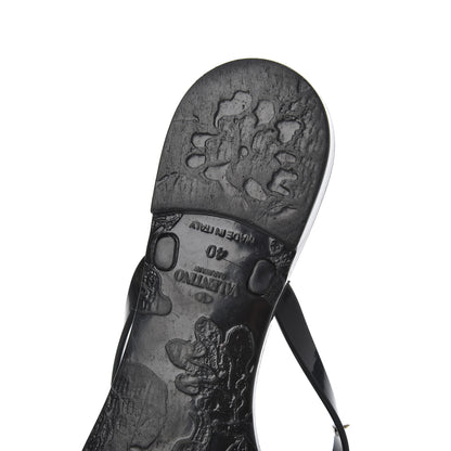 Valentino Garavani PVC Jelly Rockstud Bow Thong Sandals 40 Black 13 of 18