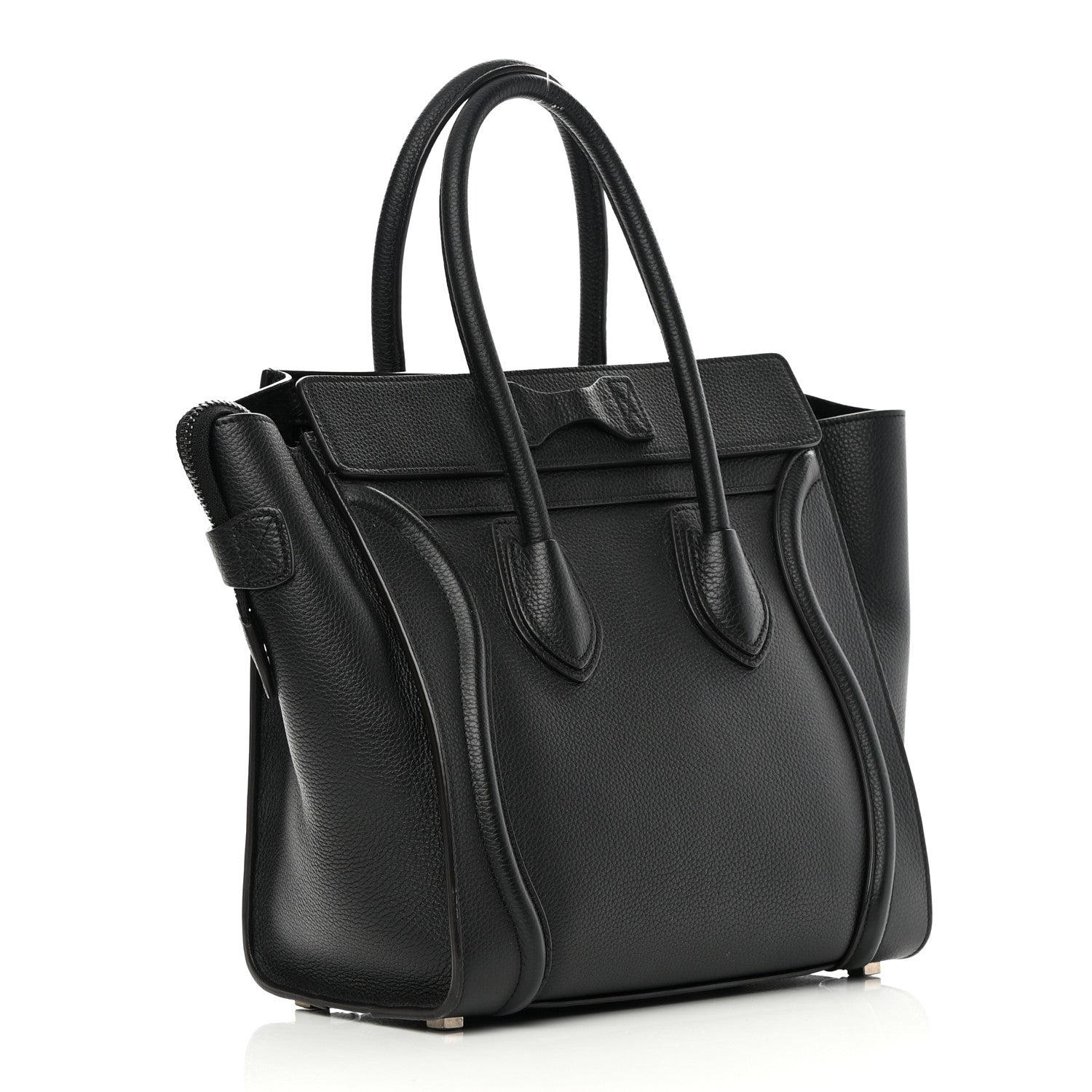 Celine Drummed Calfskin Micro Luggage Black 3 of 14