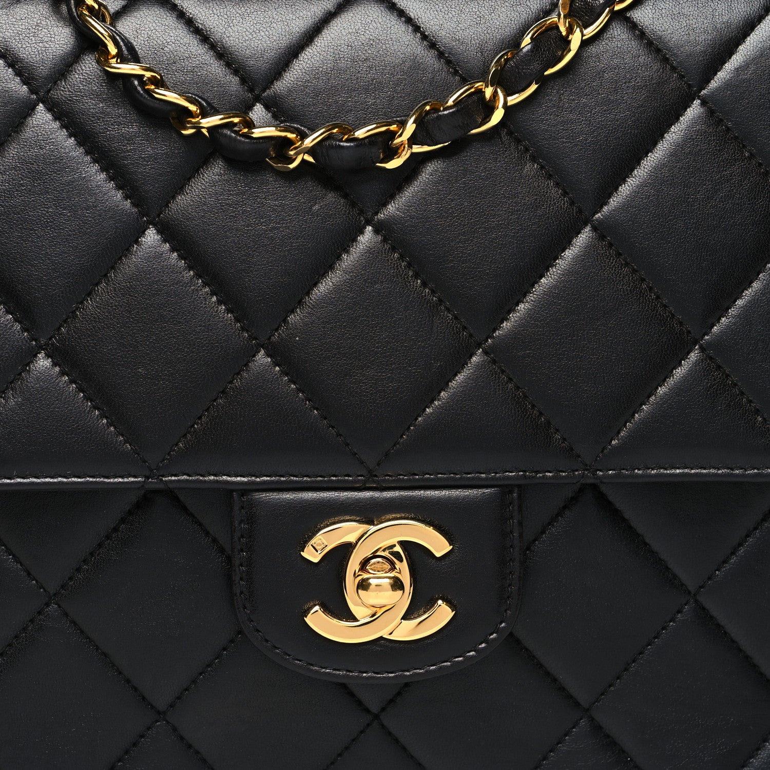 Chanel Lambskin Quilted Medium Single Flap Black 8 of 12