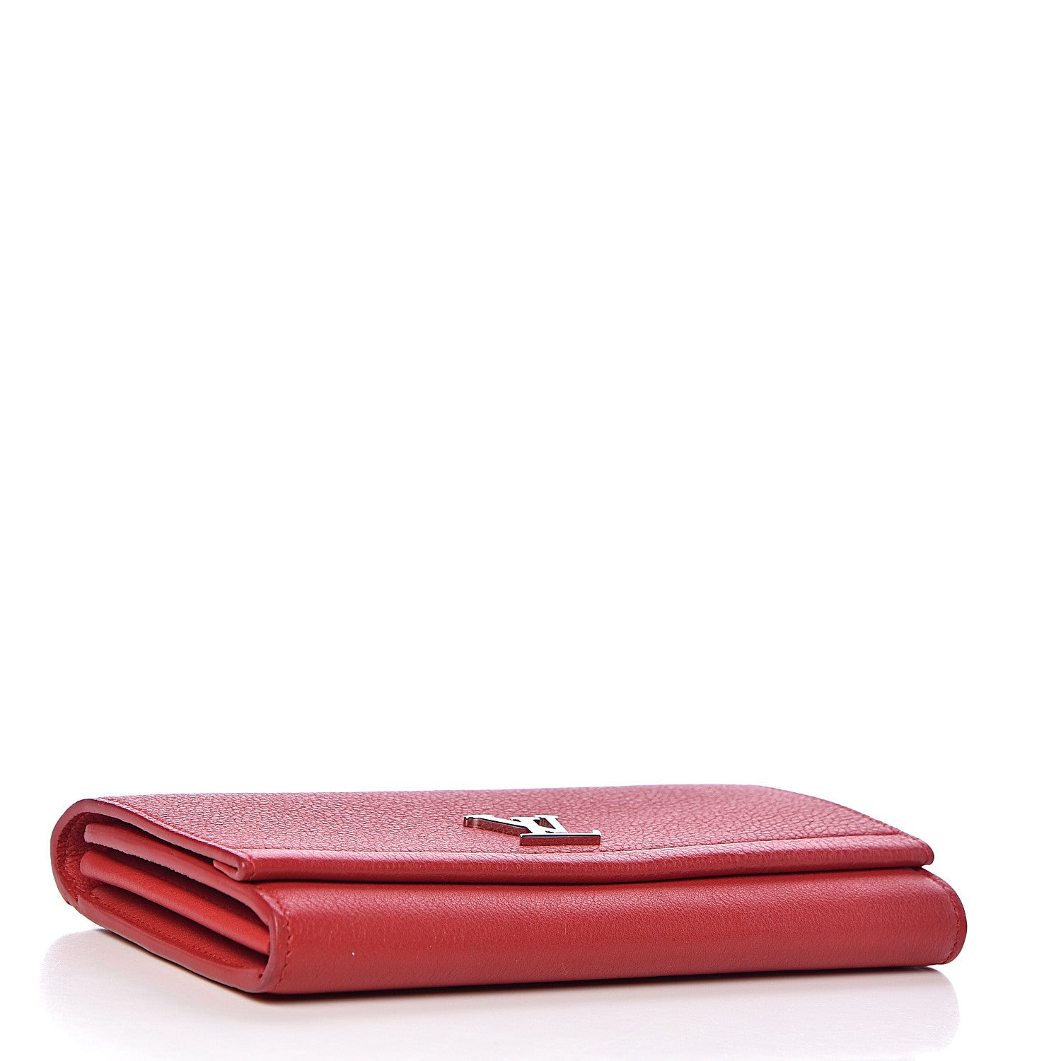 Louis Vuitton Calfskin Lockme II Wallet Rubis 4 of 8