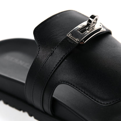 Hermes Calfskin Womens Empire Sandals 38.5 Black 11 of 12
