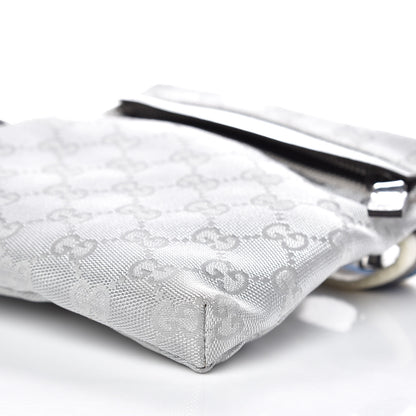 Gucci GG Monogram Web Double Pocket Belt Bag Silver 10 of 10