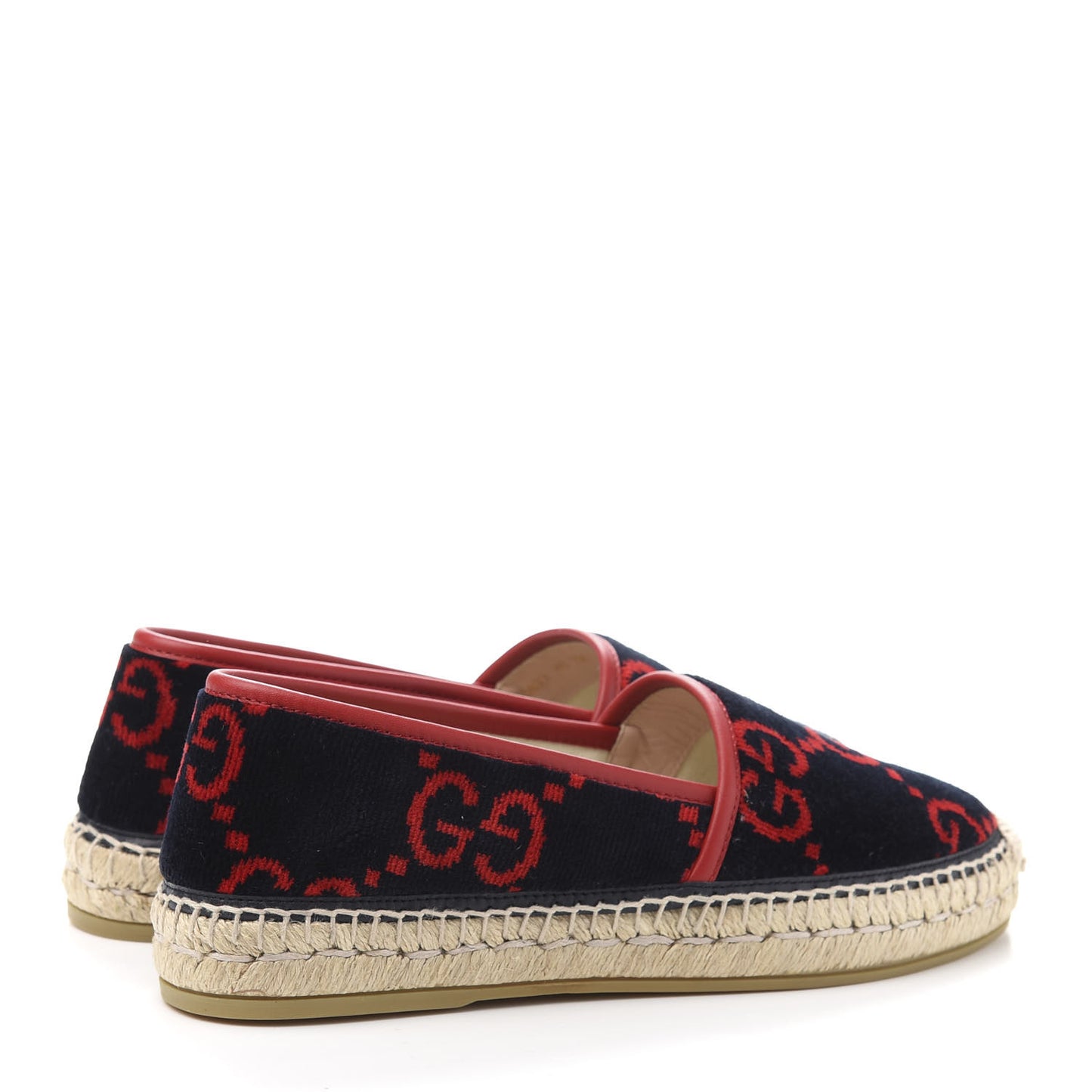 Terry Cloth GG Monogram Espadrilles 40 Blue Red