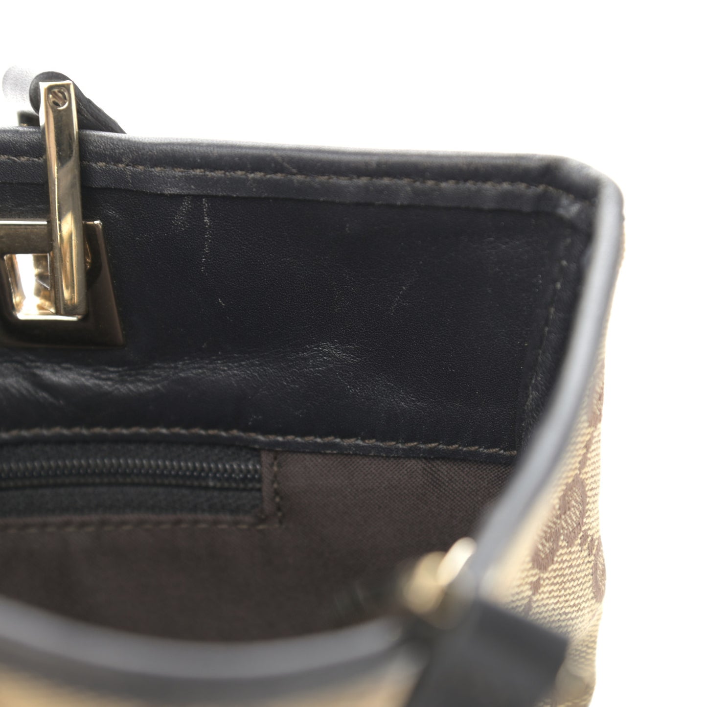 Monogram Small Bucket Tote Beige Dark Brown