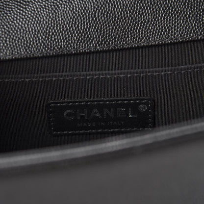 Chanel Caviar Quilted Medium Boy Flap Black 11 of 14