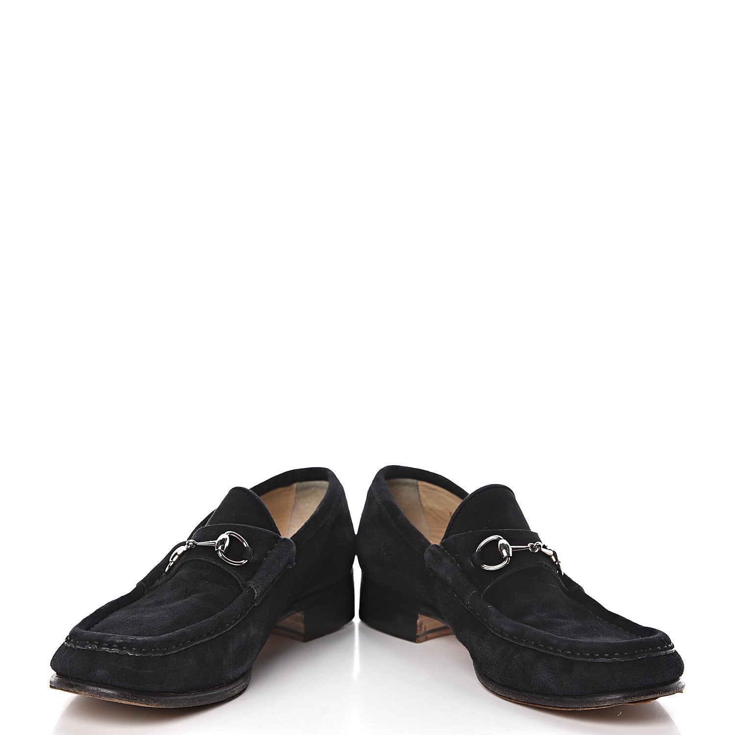 Gucci Suede Horsebit Womens Loafers 39.5 Black 5 of 19