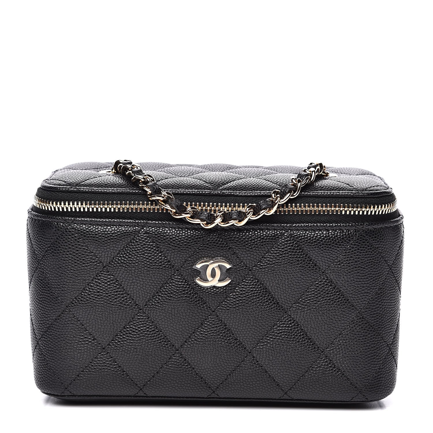 Chanel Caviar Quilted Small Vanity Case With Chain Black 1 of 10