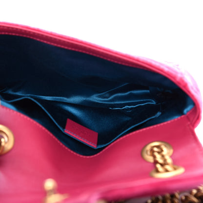 Gucci Velvet Matelasse Mini GG Marmont Shoulder Bag Light Raspberry Rose 5 of 10