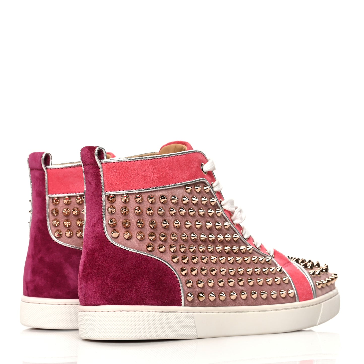 Veau Velours Womens Colorblock Louis Spikes Flat Sneakers 38.5 Multicolor