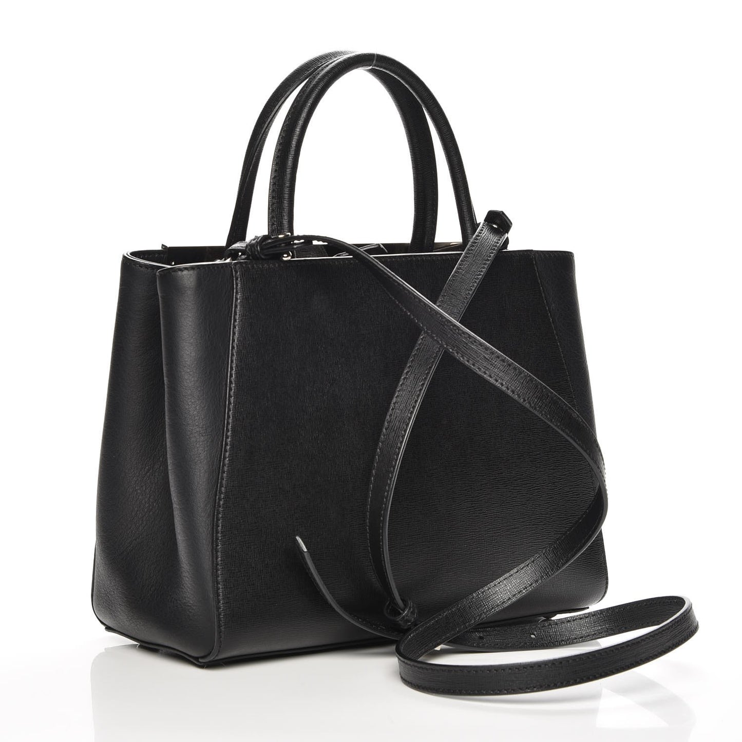 Saffiano Monster Colorblock Petite 2Jours Tote Black