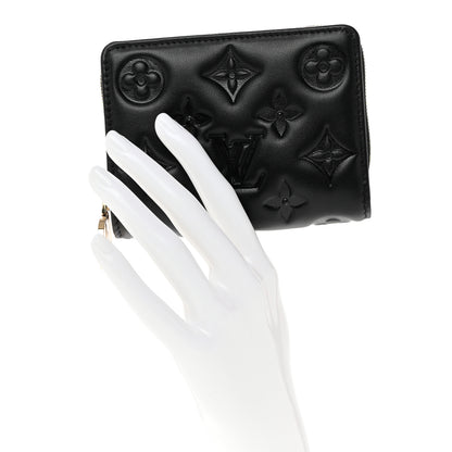 Louis Vuitton Lambskin Embossed Monogram Lou Coussin Wallet Black 2 of 8