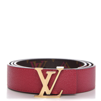 Louis Vuitton Rainbow Monogram 30mm LV Initiales Reversible Belt 80 32 Fuschia 1 of 9