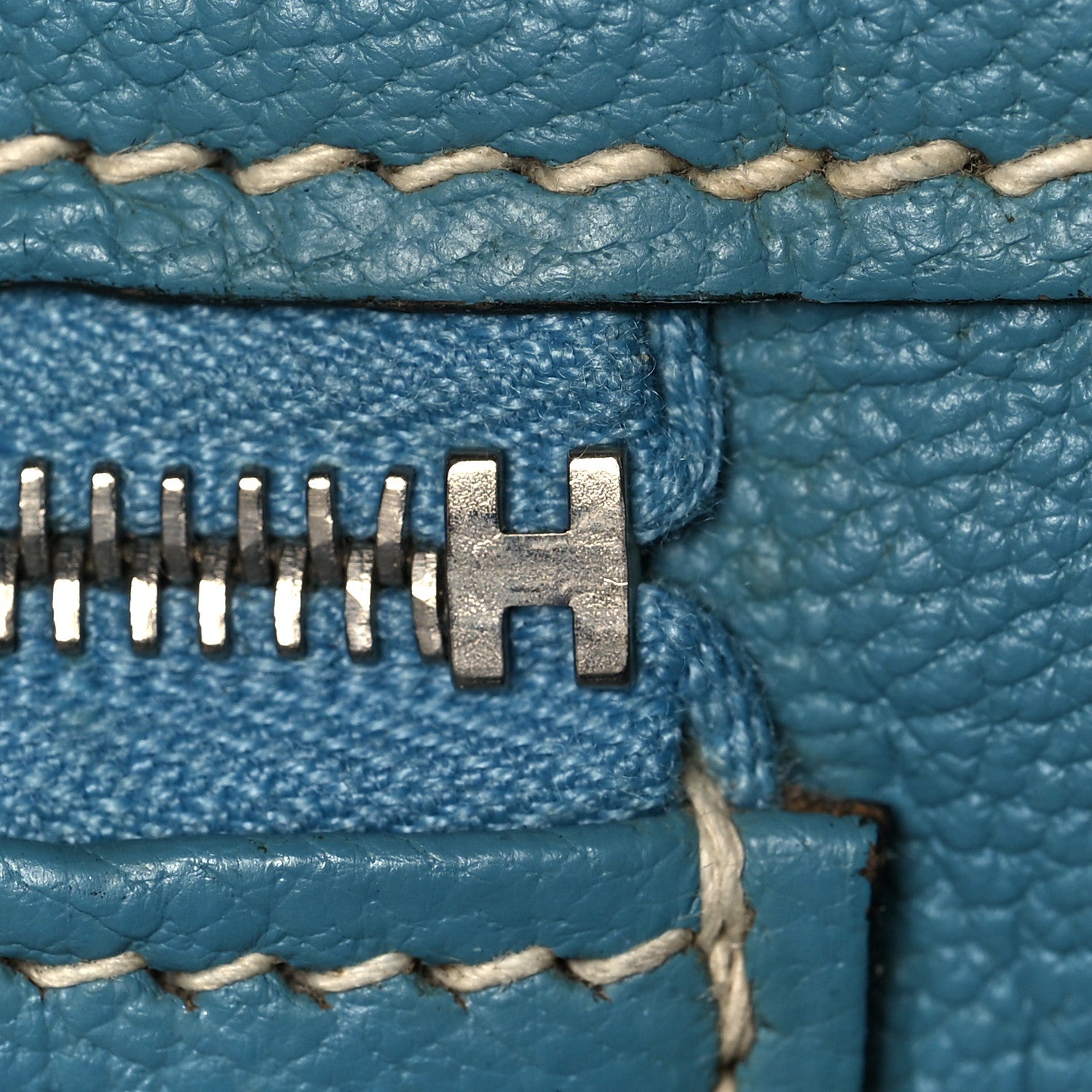 Hermes Taurillon Clemence Birkin 35 Blue Jean 22 of 47