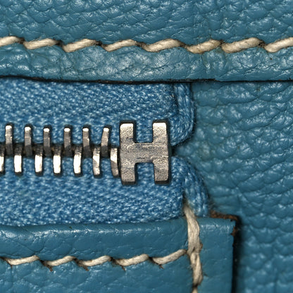 Hermes Taurillon Clemence Birkin 35 Blue Jean 22 of 47