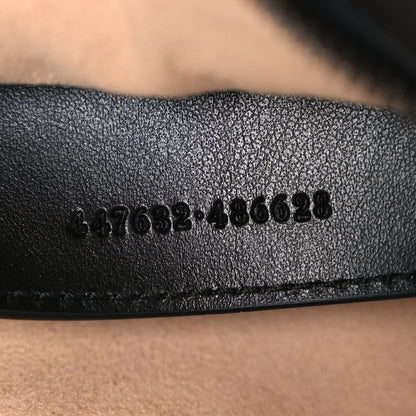Gucci Calfskin Matelasse Small GG Marmont Chain Shoulder Bag Black 7 of 10