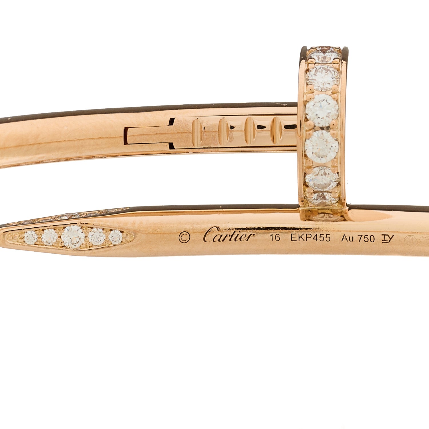 Cartier 18K Yellow Gold Diamond Juste Un Clou Bracelet 16 3 of 3
