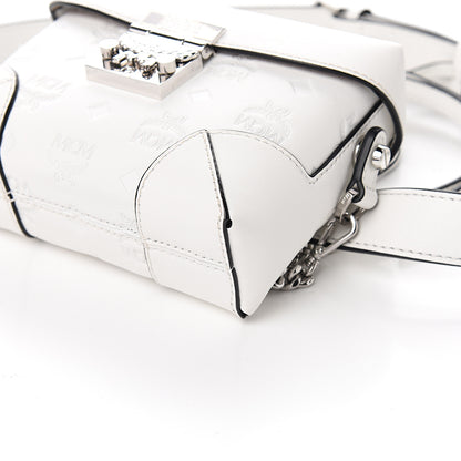 MCM Calfskin Ottomar Monogram Soft Berlin Belt Bag White 8 of 9