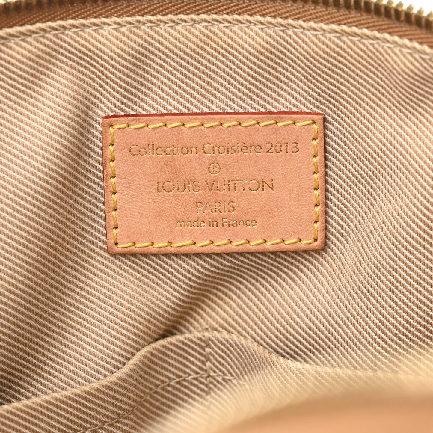 Denim Monogram Stone Speedy Bandouliere 35 Caramel