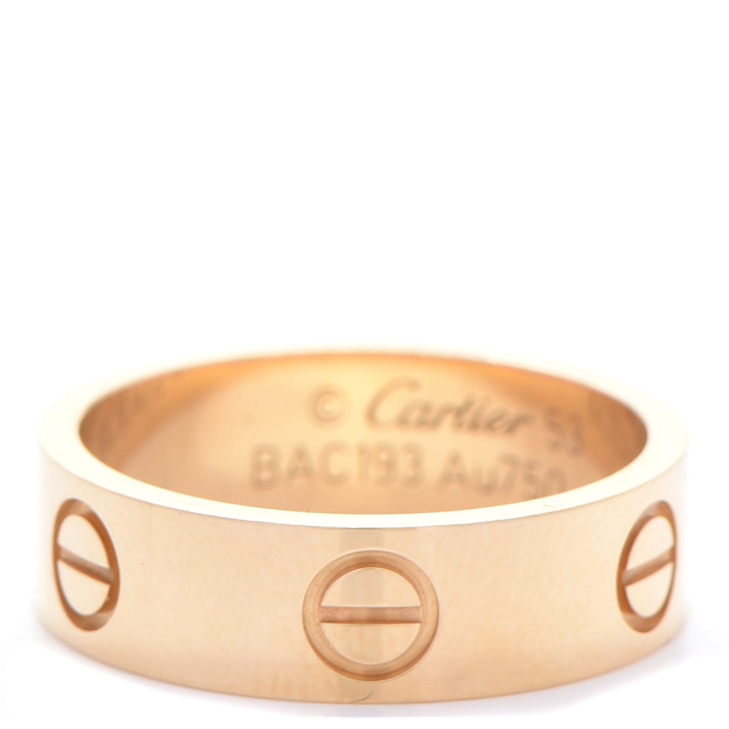 18K Yellow Gold 5.5mm LOVE Ring 53 6.5