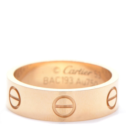 Cartier 18K Yellow Gold 5.5mm LOVE Ring 53 6.5 1 of 5