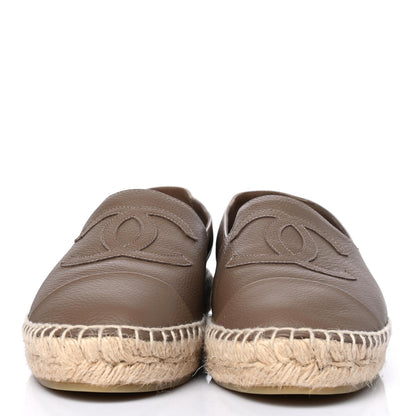 Chanel Grained Calfskin CC Espadrilles 39 Nude 2 of 4