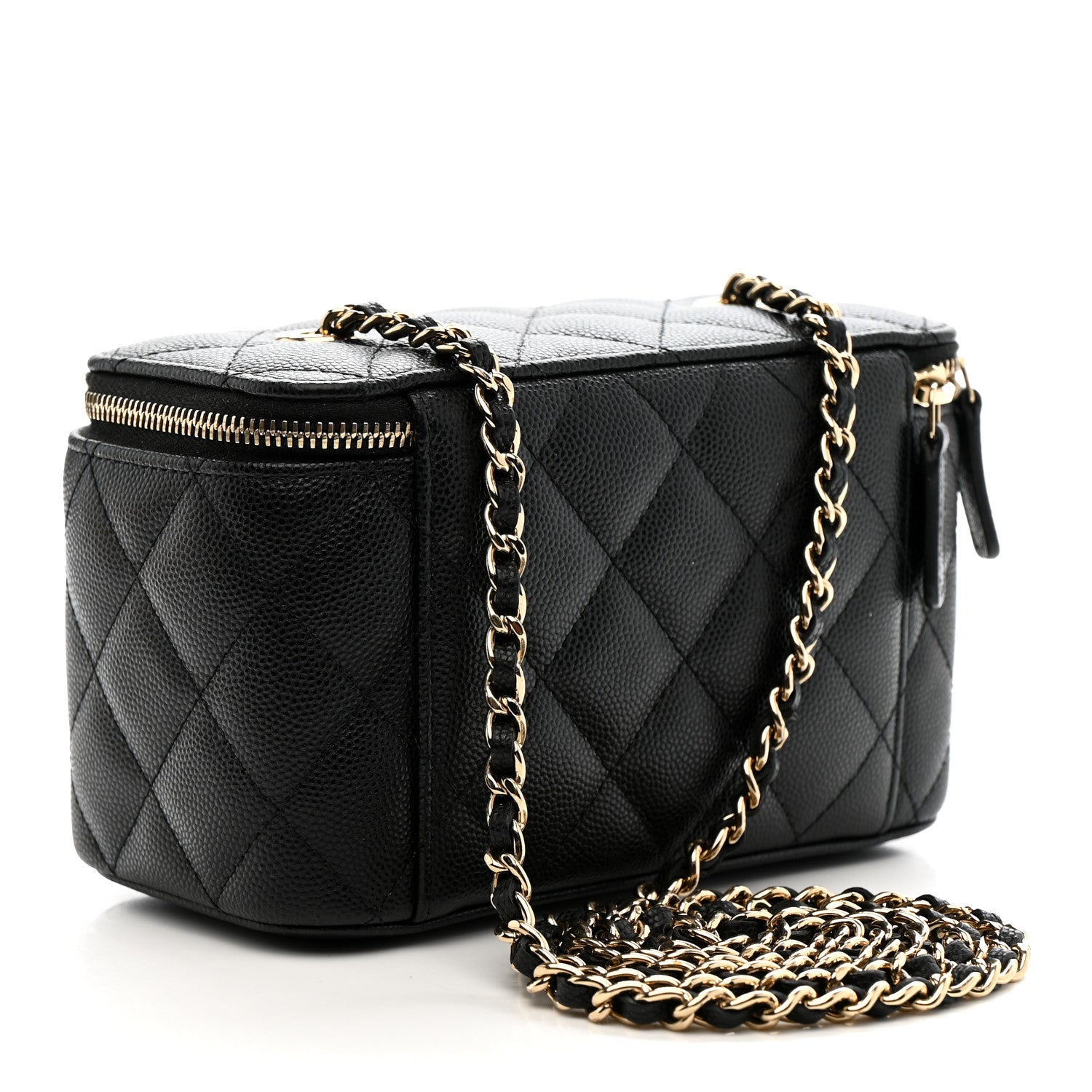 Chanel Caviar Quilted Small Vanity Case With Chain Black 3 of 12