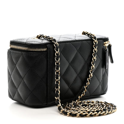 Chanel Caviar Quilted Small Vanity Case With Chain Black 3 of 12